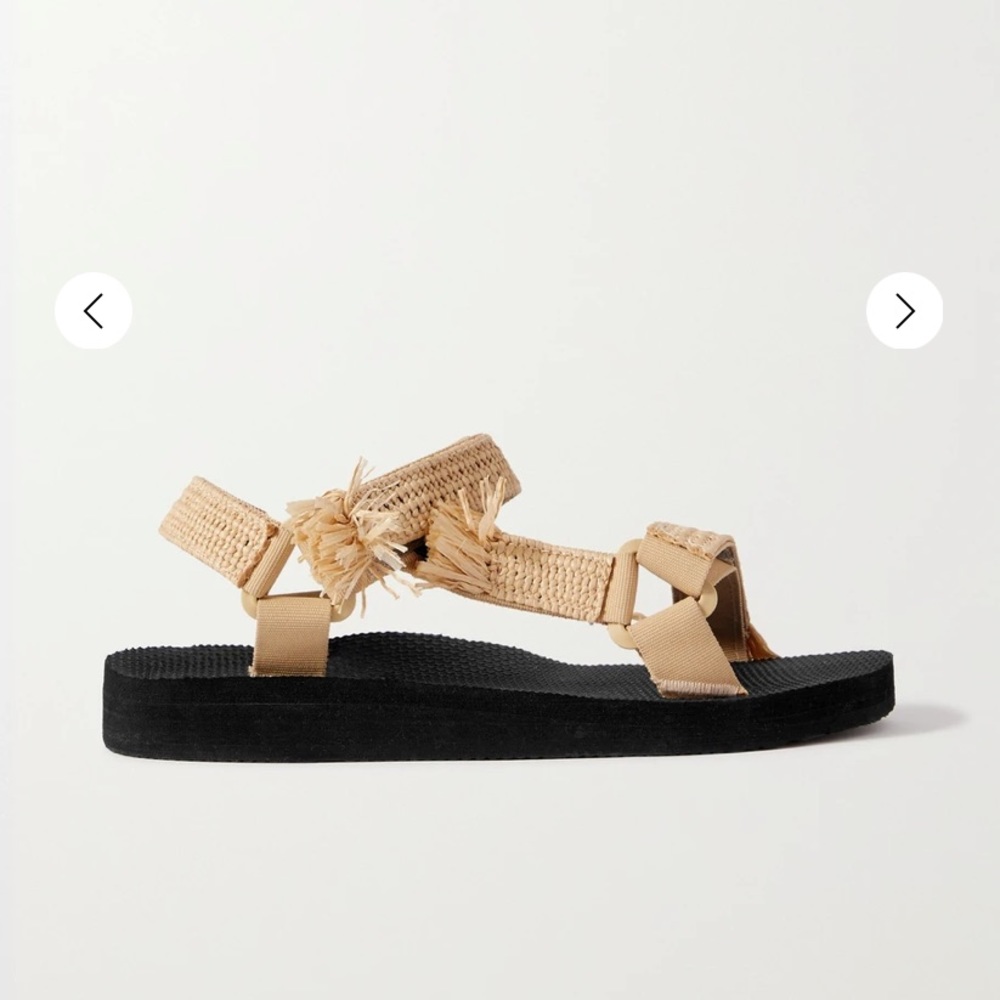 ARIZONA LOVE TREKKY RAFFIA SANDALS US7